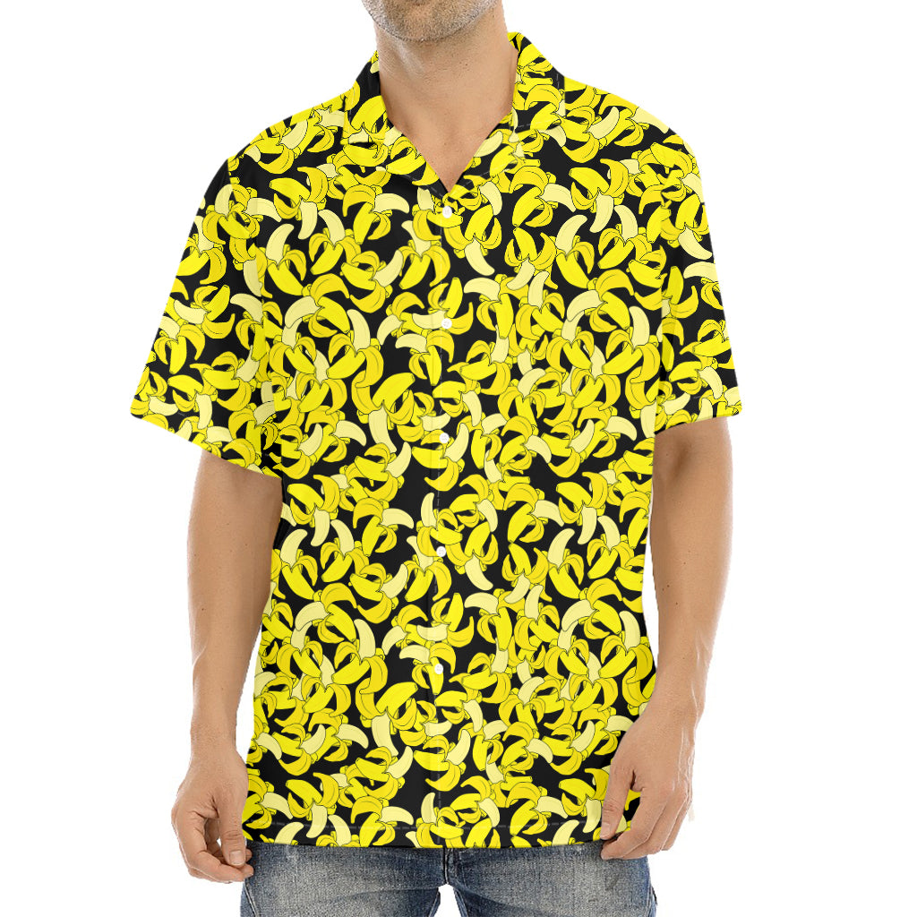Peeled Banana Pattern Print Aloha Shirt
