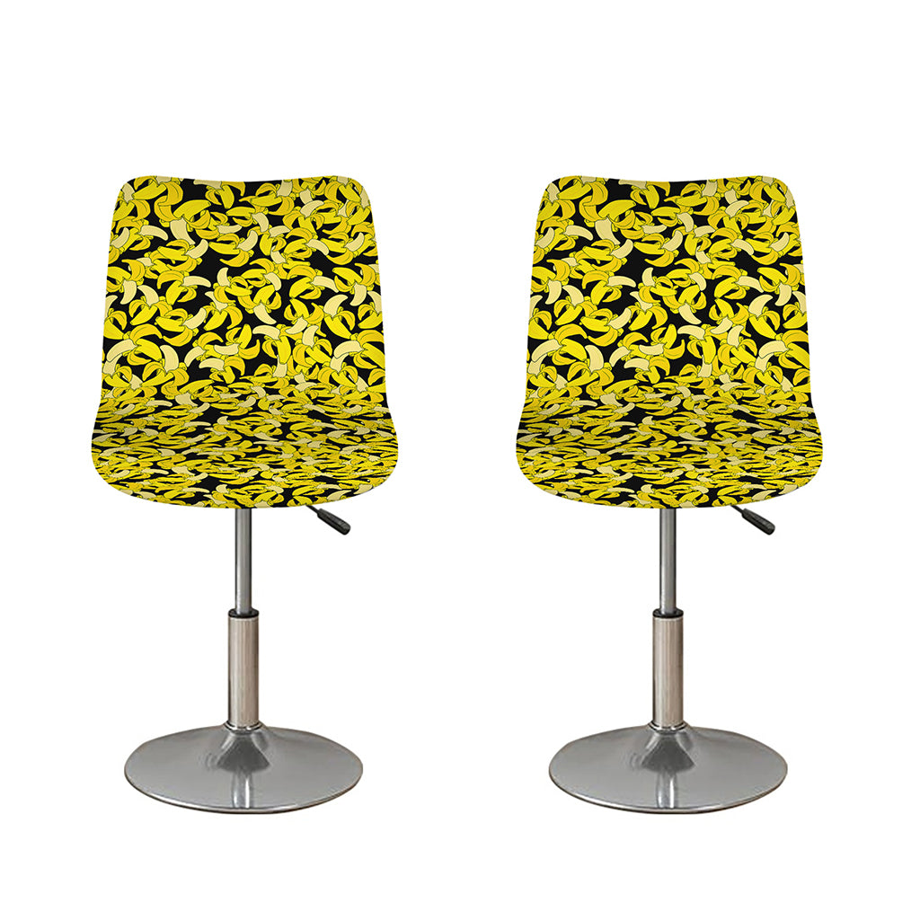 Peeled Banana Pattern Print Bar Stool Covers