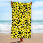 Peeled Banana Pattern Print Beach Towel
