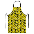 Peeled Banana Pattern Print Bib Apron With Pocket