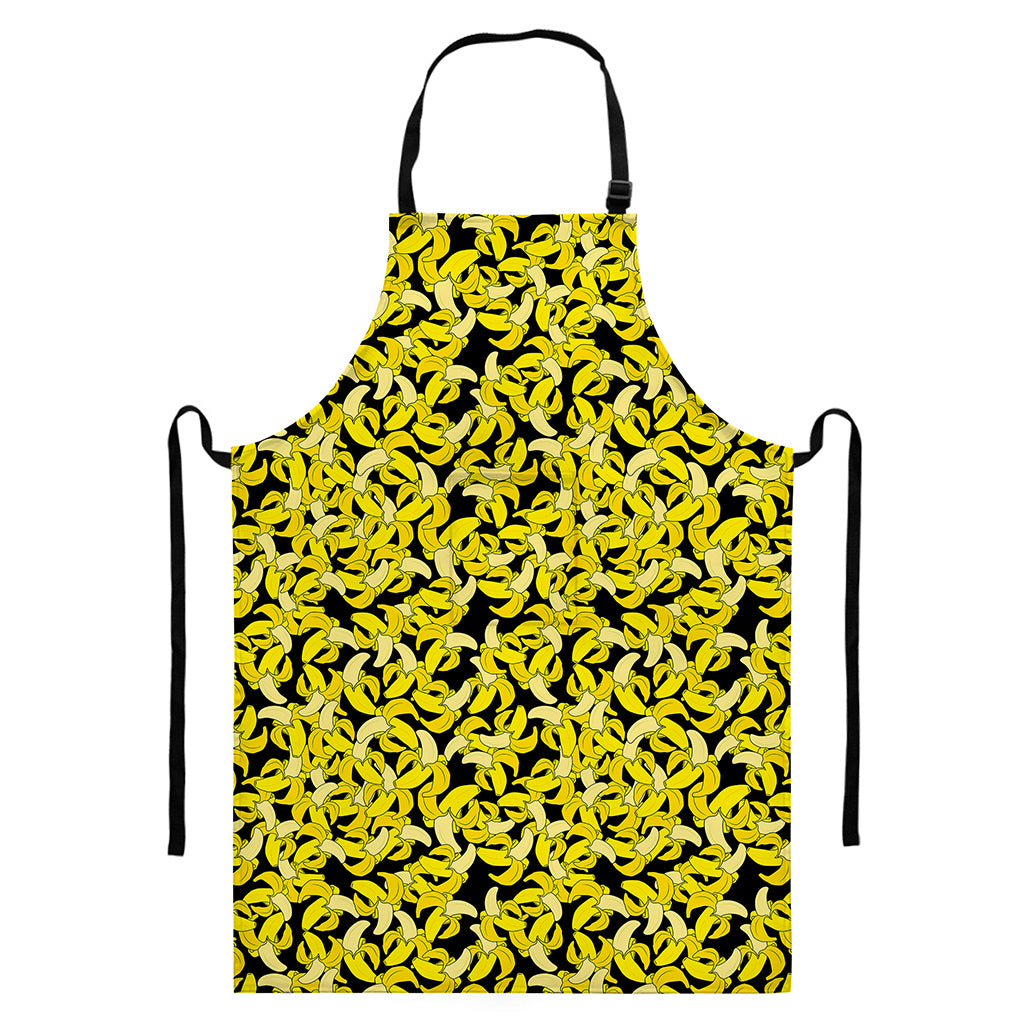 Peeled Banana Pattern Print Bib Apron With Pocket