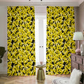 Peeled Banana Pattern Print Dimout Pencil Pleat Curtains
