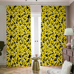 Peeled Banana Pattern Print Blackout Pencil Pleat Curtains
