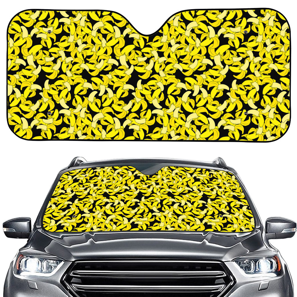 Peeled Banana Pattern Print Car Windshield Sun Shade
