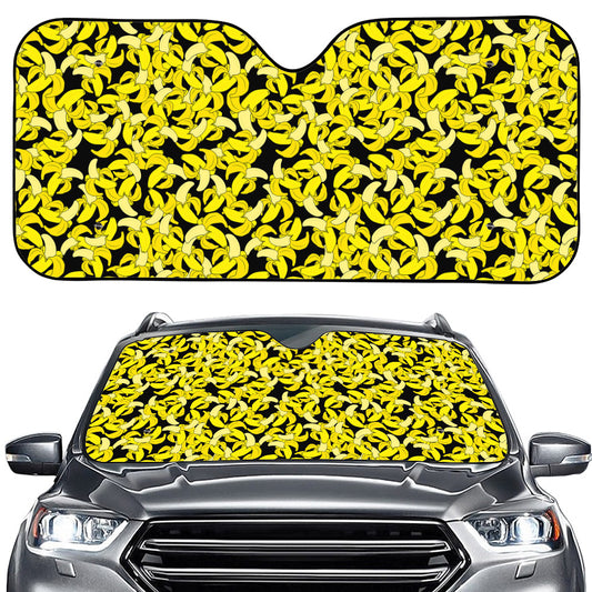 Peeled Banana Pattern Print Car Windshield Sun Shade