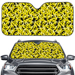 Peeled Banana Pattern Print Car Windshield Sun Shade