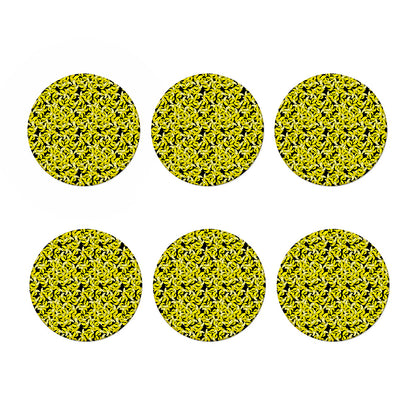 Peeled Banana Pattern Print Coaster Set