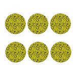 Peeled Banana Pattern Print Coaster Set