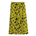 Peeled Banana Pattern Print Cotton Front Slit Maxi Skirt
