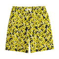 Peeled Banana Pattern Print Cotton Shorts