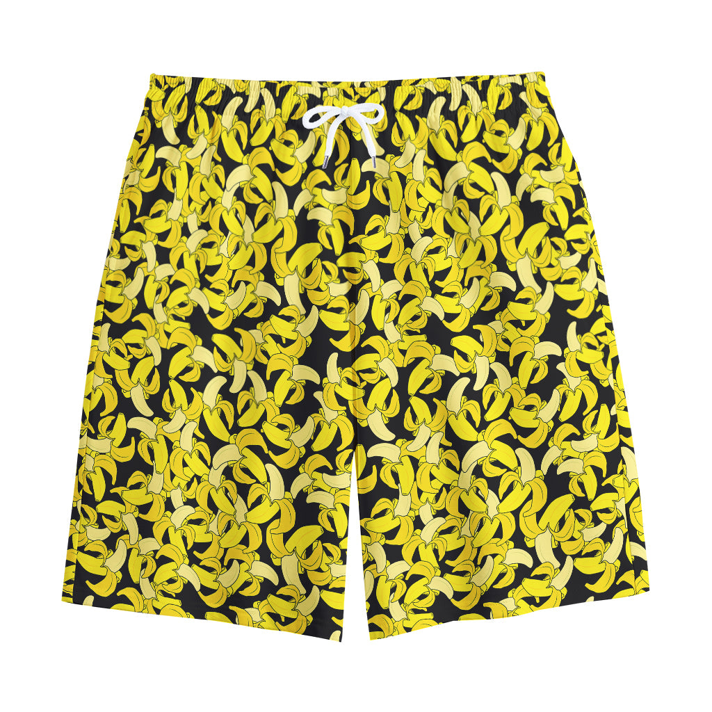 Peeled Banana Pattern Print Cotton Shorts