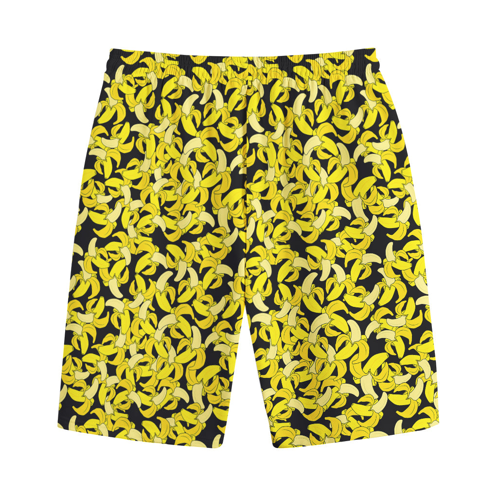 Peeled Banana Pattern Print Cotton Shorts