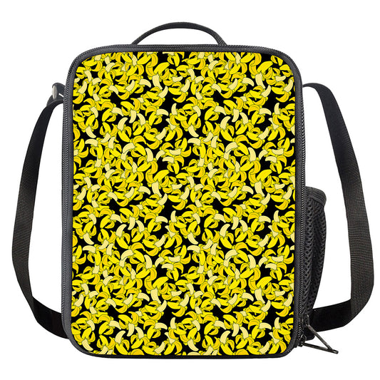 Peeled Banana Pattern Print Crossbody Lunch Bag