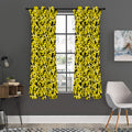 Peeled Banana Pattern Print Grommet Curtain Panels