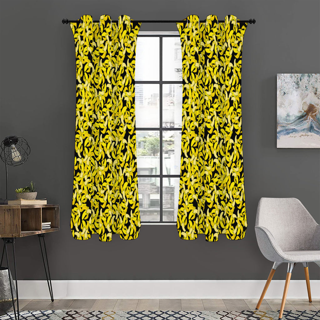 Peeled Banana Pattern Print Curtain