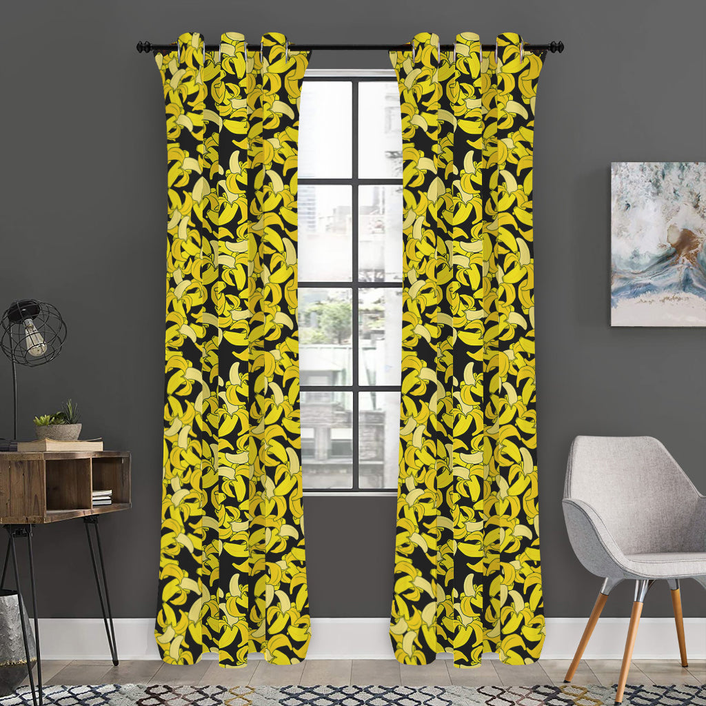 Peeled Banana Pattern Print Curtain