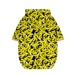 Peeled Banana Pattern Print Dog Zip Up Hoodie