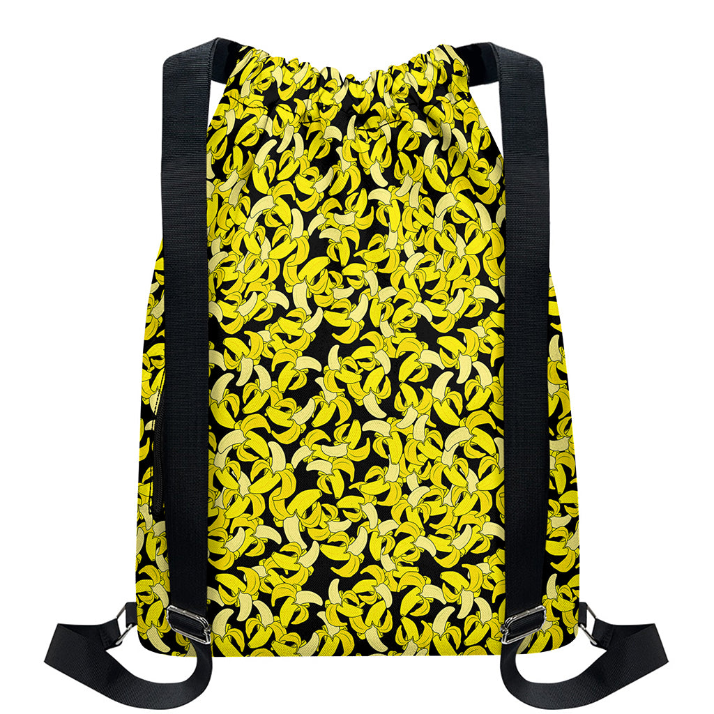 Peeled Banana Pattern Print Drawstring Backpack