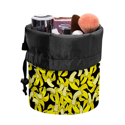 Peeled Banana Pattern Print Drawstring Makeup Bag