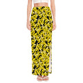Peeled Banana Pattern Print High Slit Maxi Skirt