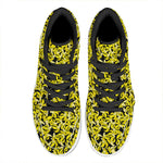 Peeled Banana Pattern Print High Top Leather Sneakers