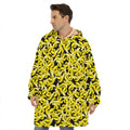 Peeled Banana Pattern Print Hoodie Blanket