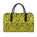 Peeled Banana Pattern Print Leather Duffel Bag