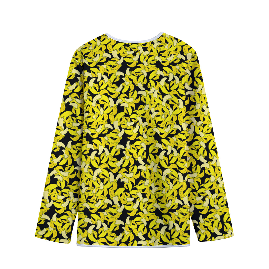 Peeled Banana Pattern Print Long Sleeve Short Coat