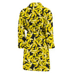 Peeled Banana Pattern Print Men's Bathrobe