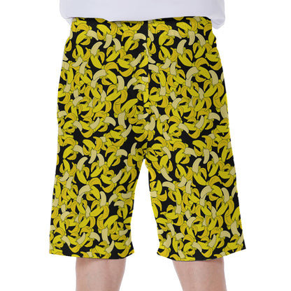 Peeled Banana Pattern Print Men's Beach Shorts