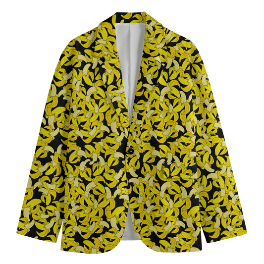 Peeled Banana Pattern Print Men's Blazer