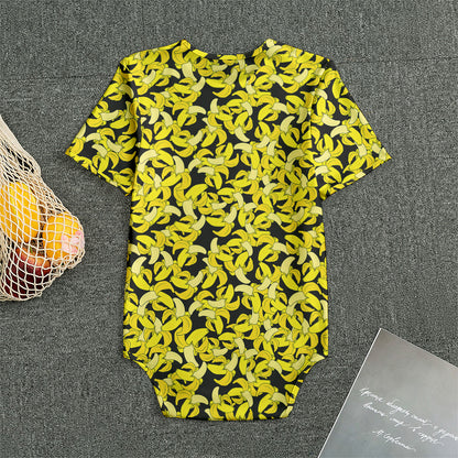Peeled Banana Pattern Print Men's Bodysuit