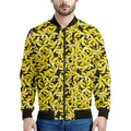 Peeled Banana Pattern Print Men's Bomber Jacket