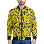 Peeled Banana Pattern Print Men's Bomber Jacket