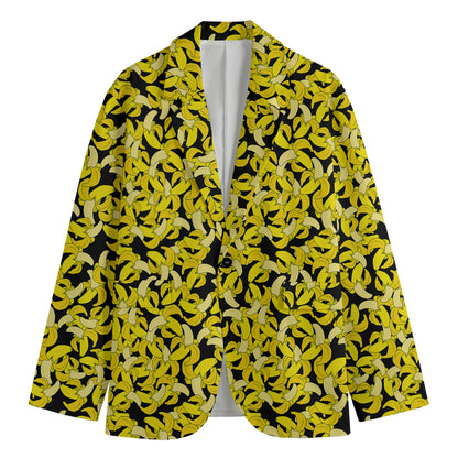 Peeled Banana Pattern Print Men's Cotton Blazer
