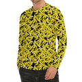 Peeled Banana Pattern Print Men's Long Sleeve Rash Guard