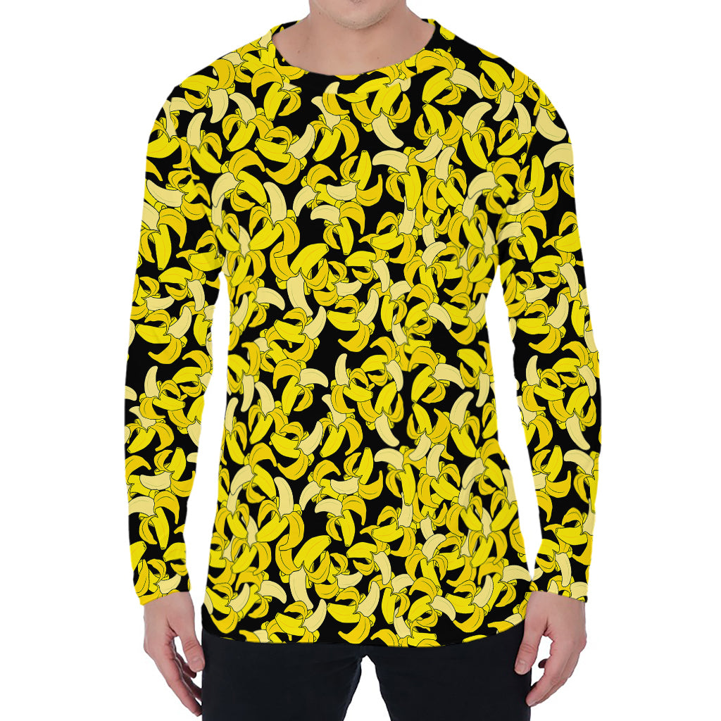 Peeled Banana Pattern Print Men's Long Sleeve T-Shirt