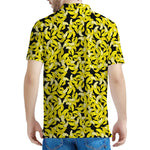 Peeled Banana Pattern Print Men's Polo Shirt