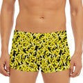 Peeled Banana Pattern Print Men's Short Boxer Briefs