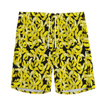 Peeled Banana Pattern Print Men's Sports Shorts