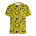 Peeled Banana Pattern Print Men's Athletic T-Shirt