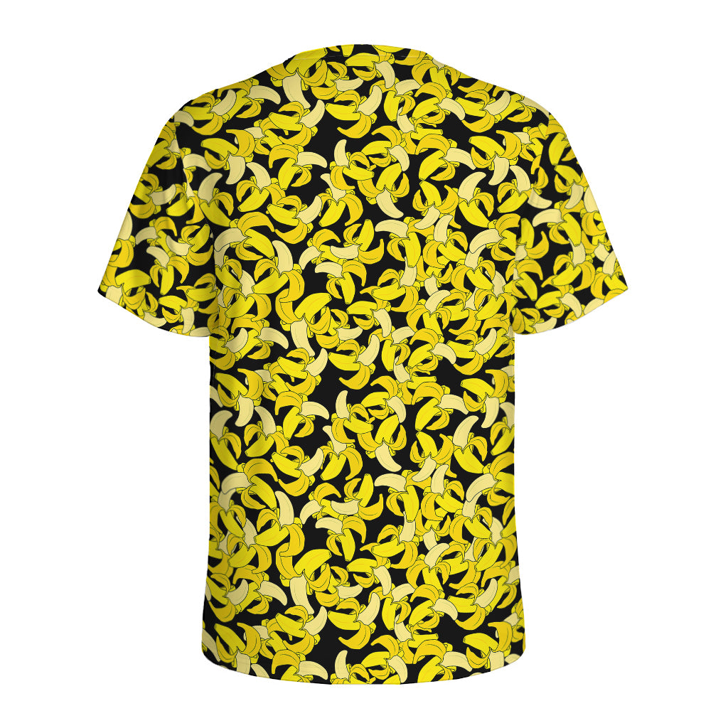 Peeled Banana Pattern Print Men's Sports T-Shirt