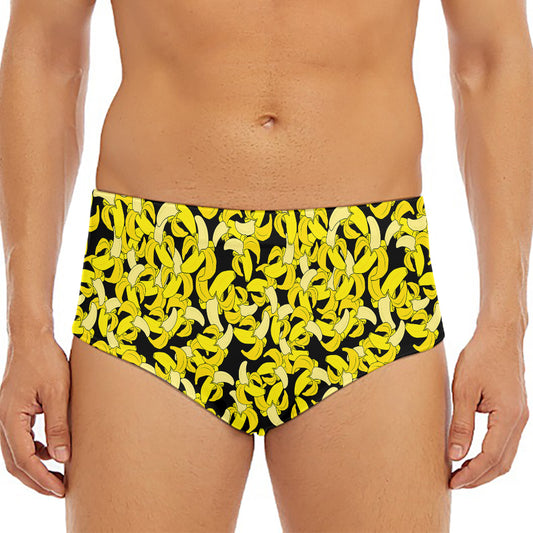 Peeled Banana Pattern Print Men's Triangle Swim Briefs
