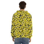 Peeled Banana Pattern Print Men's Velvet Pullover Hoodie