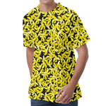 Peeled Banana Pattern Print Men's Velvet T-Shirt