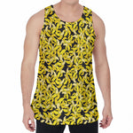Peeled Banana Pattern Print Men's Velvet Tank Top