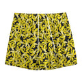 Peeled Banana Pattern Print Mesh Shorts