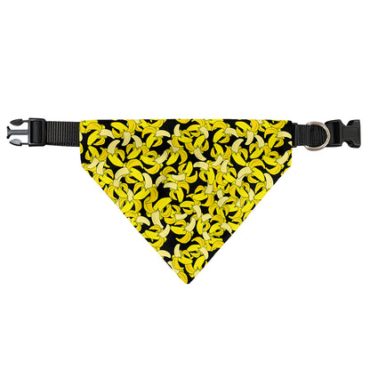 Peeled Banana Pattern Print Over The Collar Dog Bandana