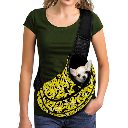 Peeled Banana Pattern Print Pet Sling Carrier