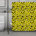 Peeled Banana Pattern Print Polyester Shower Curtain